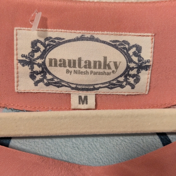 Nautanky Pink Abstract Print Tunic With Pants Set - Picture 15 of 16